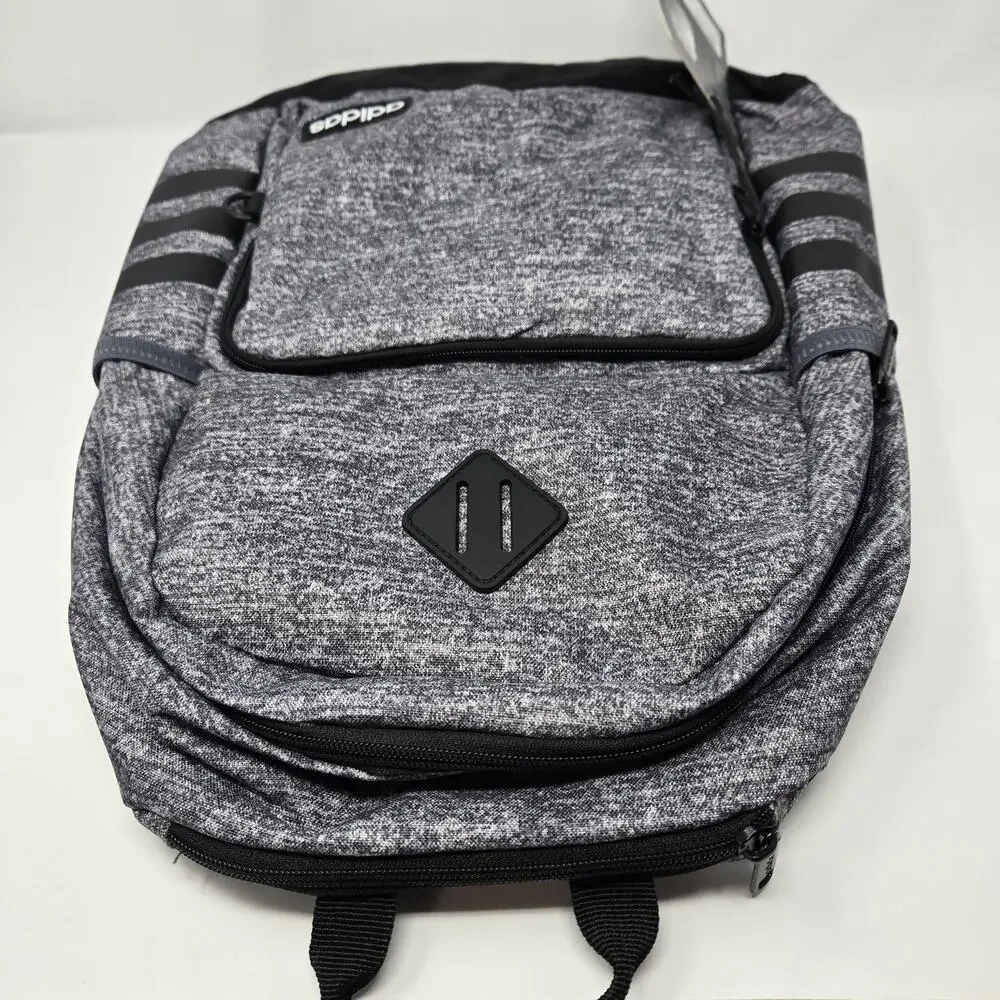 Adidas Backpack Color Gray/Black Shoulder Strap Utility Pockets New